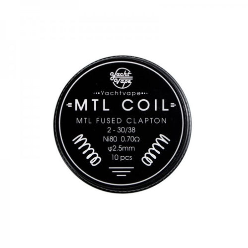 Mtl Fused Clapton 2-30/38 ni80 0.70Ω 2.5mm (10pcs) - Yachtvape