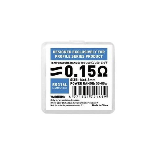 Résistances NexMesh 0.15Ω SS316L (10pcs) - OFRF