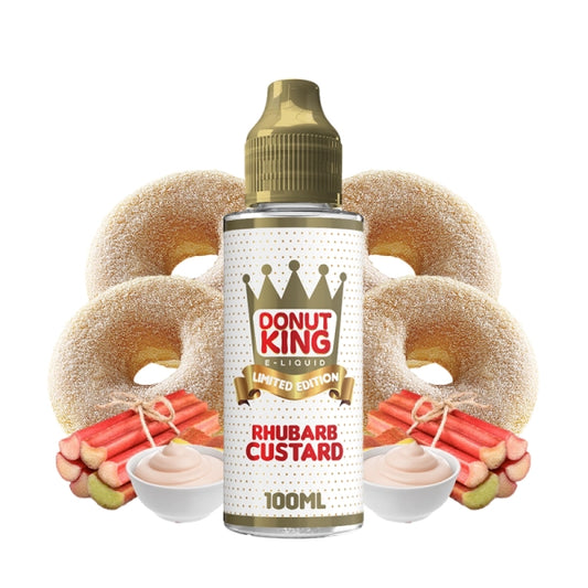 Rhubarb Custard 0mg 100ml - Limited Edition by Donut King