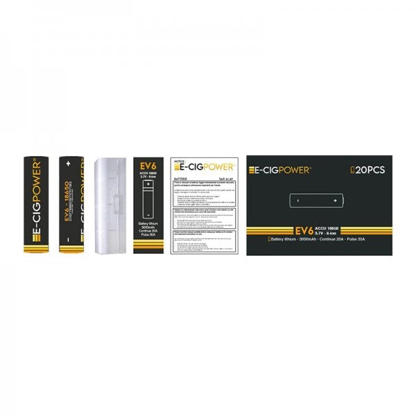 Accu 18650 EV6 3000mAh 35A - E-Cig Power