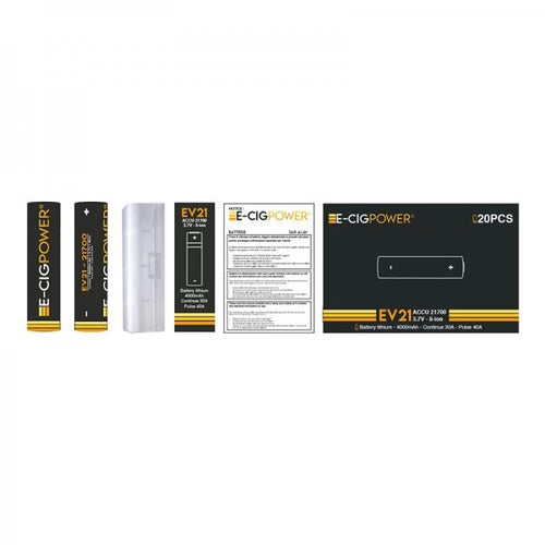 Accu 21700 EV21 4000mAh 40A - E-Cig Power