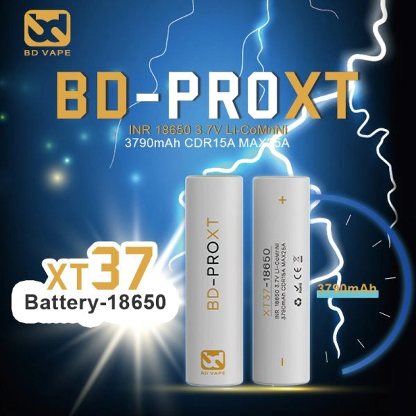 Accu High-End BD-PRO XT37 18650 3790mAh 25A - BD Vape