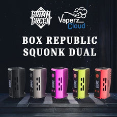 Box Republic Squonk Dual 200W 2x18650 - Grimm Green x Vaperz Cloud