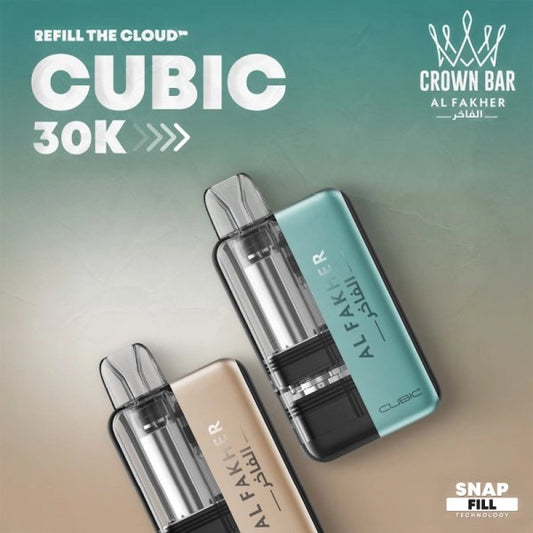 Cartouche Cubic 30k 20ml (1pc) + E-liquides 20mg 10ml (2pcs) - Crown Bar by Al Fakher
