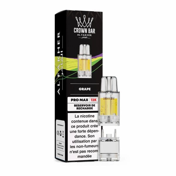 Cartouche Pré-remplie Pro Max 12k 20mg 8+2ml (1pc) - Crown Bar by Al Fakher