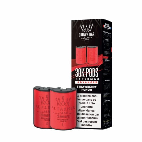 Cartouches Pré-remplies Hyper Max Advanced 30k 6mg 10+10ml (2pcs) - Crown Bar by Al Fakher