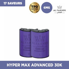 Cartouches Pré-remplies Hyper Max Advanced 30k 6mg 10+10ml (2pcs) - Crown Bar by Al Fakher