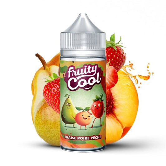 Fraise Poire Pêche 0mg 100ml - Fruity Cool