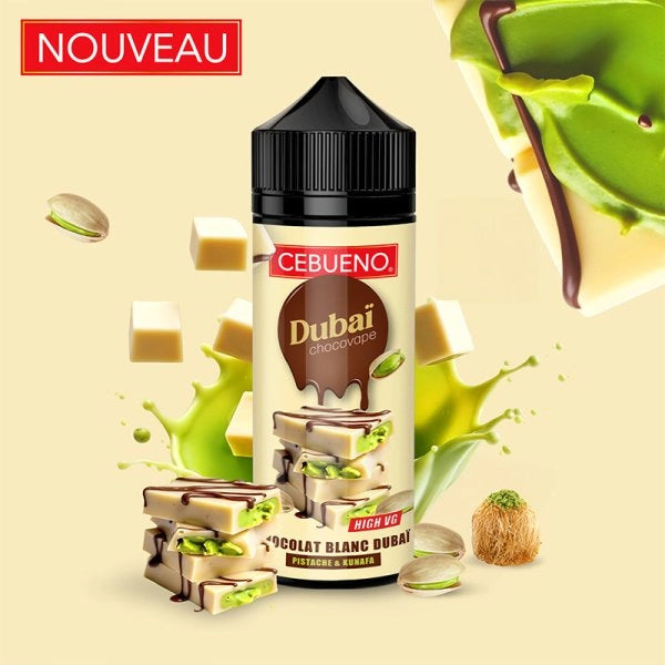 Dubaï Chocovape White 0mg 100ml - Cebueno