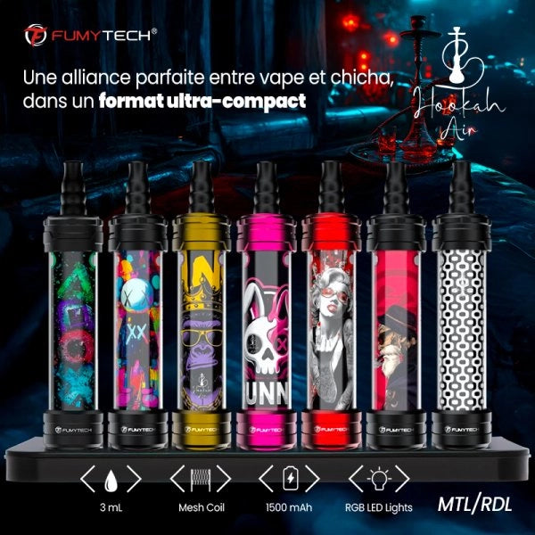 E-Chicha Portable Hookah Air Mini MTL/RDL 3ml 1500mAh - Fumytech
