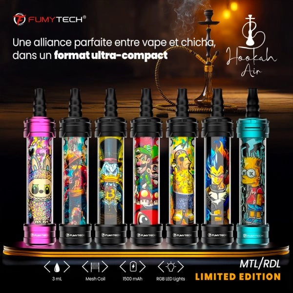 E-Chicha Portable Hookah Air Mini MTL/RDL 3ml 1500mAh Limited Edition - Fumytech