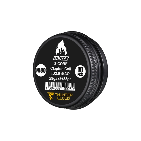 Fused Clapton Coils Ni80 0.30Ω (10pcs) - Thunder Cloud x Mike Vapes
