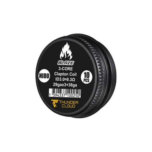 Fused Clapton Coils Ni80 0.30Ω (10pcs) - Thunder Cloud x Mike Vapes
