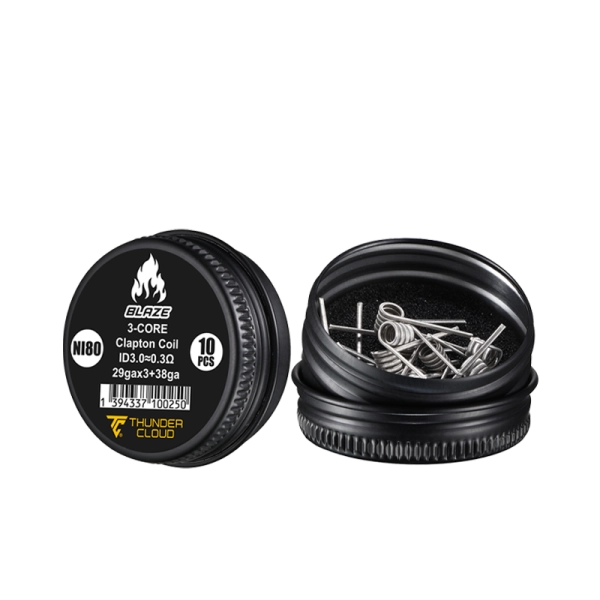 Fused Clapton Coils Ni80 0.30Ω (10pcs) - Thunder Cloud x Mike Vapes