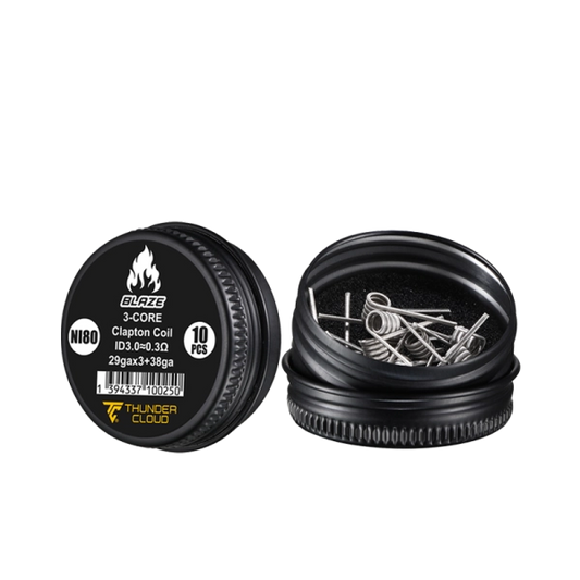 Fused Clapton Coils Ni80 0.30Ω (10pcs) - Thunder Cloud x Mike Vapes