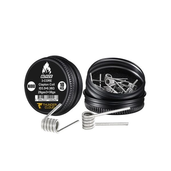 Fused Clapton Coils Ni80 0.38Ω (10pcs) - Thunder Cloud x Mike Vapes