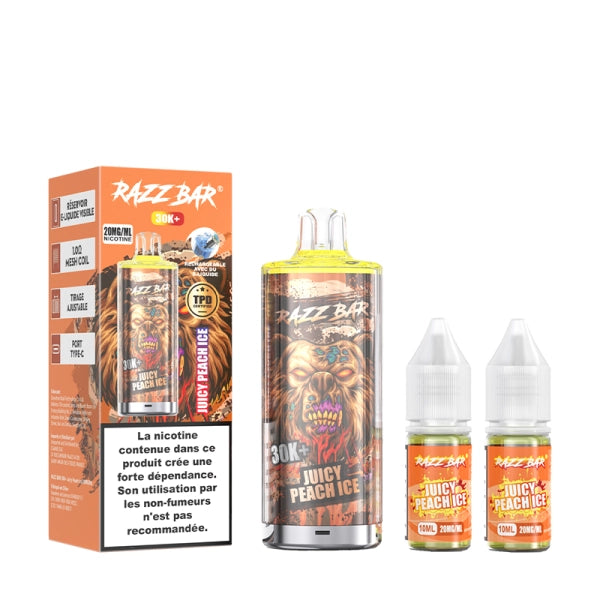 Pack 30K 650mAh 20+2ml / 2% - RazzBar