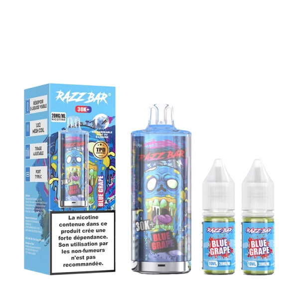 Pack 30K 650mAh 20+2ml / 2% - RazzBar
