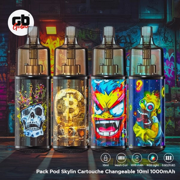 Pack Pod Skylin Cartouche Changeable 10ml 1000mAh - Gobar