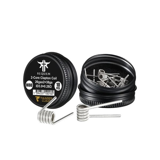 Requiem Fused Clapton Coils Ni80 0.28Ω (10pcs) - Thunder Cloud x El Mono Vapeador
