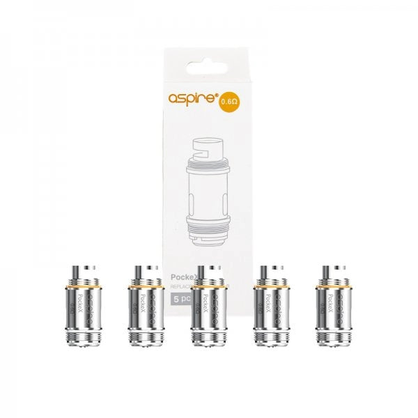 Résistances PockeX 0.6/1.2Ω (5pcs) - Aspire