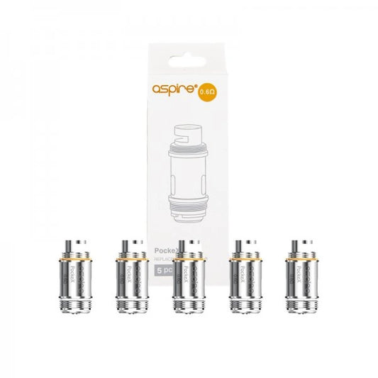 Résistances PockeX 0.6/1.2Ω (5pcs) - Aspire